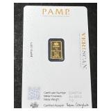 1 GRAM .999 FINE GOLD PAMP BAR