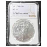 2023 AMERICAN SILVER EAGLE NGC MS70