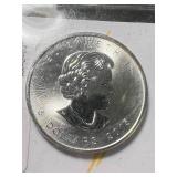 2015 CANADIAN MAPLE LEAF 1 TROY OZ .9999 FINE SILVER