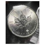 2015 CANADIAN MAPLE LEAF 1 TROY OZ .9999 FINE SILVER