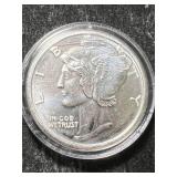 1 TROY OZ .999 FINE SILVER PEACE DOLLAR DESIGNED ROUND IN AIRTITE