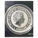 2018 AUSTRALIAN SWAN 1 TROY OZ .9999 FINE SILVER