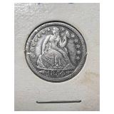 1854-O ARROWS US SEATED LIBERTY DIME