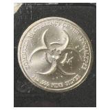 1 TROY OZ .999 FINE SILVER ZOMBUCKS WALKER ROUND SLABBED