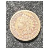 1864 US INDIAN HEAD CENT