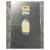 .5 GRAMS .9999 FINE GOLD FRONTIER MINT BAR