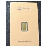 .5 GRAMS .9999 FINE GOLD FRONTIER MINT BAR