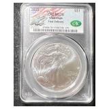 2025 AMERICAN SILVER EAGLE CAC MS70