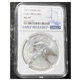 2017 AMERICAN SILVER EAGLE NGC MS69