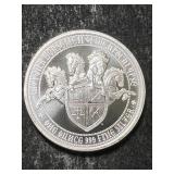 1 TROY OZ .999 FINE SILVER WHITE HORSE ROUND