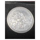 2 TROY OZ .999 FINE SILVER CHRISTOPHER COLUMBUS ROUND IN BOX