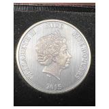 2 TROY OZ .999 FINE SILVER CHRISTOPHER COLUMBUS ROUND IN BOX