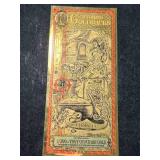 1/100TH TROY OZ 24K GOLD $10 WYOMING GOLDBACK