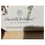 LOT OF 2 Hearth & Hand 21" Preserved Spring Grass and Flower Wreaths - Hearth & Hand