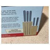 Chicago Cutlery Halsted (7-PC) Steak Knives & Wooden Block Set, Ergonomic Handles and Sharp Stainless Steel Professional Chef Cutlery Set