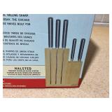 Chicago Cutlery Halsted (7-PC) Steak Knives & Wooden Block Set, Ergonomic Handles and Sharp Stainless Steel Professional Chef Cutlery Set
