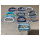 LOT OF 10 Kuhn Rikon Straight Mezzaluna Knife Set Dishwasher Safe