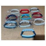 LOT OF 10 Kuhn Rikon Straight Mezzaluna Knife Set Dishwasher Safe