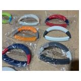 LOT OF 10 Kuhn Rikon Straight Mezzaluna Knife Set Dishwasher Safe