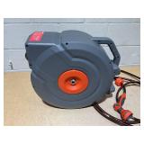 DRINCOSH 3rd Generation Retractable Garden Hose 100 ft x 1/2 inch Heavy Duty Wall-Mounted Hose Reel 180° Swivel Automatic Slow Return Any Length Lock 9 Pattern Nozzle UV Resistant (Black)