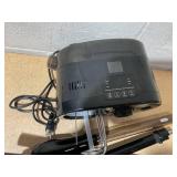 Qinrunkoi Professional Facial Steamer with Ozone and Hot & Cold Mist, Esthetician Steamer on Wheels, Face Humidifier for Facial Deep Cleaning, Digital Facial Steamer for Home and Salon, Black