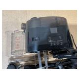 Qinrunkoi Professional Facial Steamer with Ozone and Hot & Cold Mist, Esthetician Steamer on Wheels, Face Humidifier for Facial Deep Cleaning, Digital Facial Steamer for Home and Salon, Black