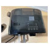 Qinrunkoi Professional Facial Steamer with Ozone and Hot & Cold Mist, Esthetician Steamer on Wheels, Face Humidifier for Facial Deep Cleaning, Digital Facial Steamer for Home and Salon, Black (Damaged