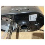 Qinrunkoi Professional Facial Steamer with Ozone and Hot & Cold Mist, Esthetician Steamer on Wheels, Face Humidifier for Facial Deep Cleaning, Digital Facial Steamer for Home and Salon, Black (Damaged