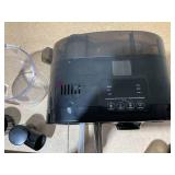 Qinrunkoi Professional Facial Steamer with Ozone and Hot & Cold Mist, Esthetician Steamer on Wheels, Face Humidifier for Facial Deep Cleaning, Digital Facial Steamer for Home and Salon, Black (Damaged