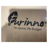 Furinno Turn-N-Tube No Tools 3D 3-Tier Entertainment TV Stand up to 50 inch TV, Round Tubes, French Oak Grey/Black