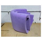 BDEUS 2 Inch Gel Memory Foam Mattress Topper Ventilated Soft Mattress Pad, Bed Topper, CertiPUR-US Certified, Twin Size, Purple (72 in by 36in)