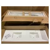Wyndham Collection 84 in. W x 22 in. D Quartz White Rectangular Double Sink Bathroom Vanity Top in White