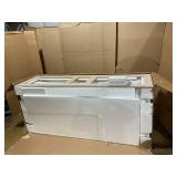 Wyndham Collection 84 in. W x 22 in. D Quartz White Rectangular Double Sink Bathroom Vanity Top in White