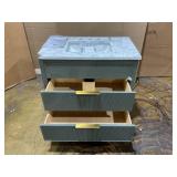 SUDIO Emma 36 in. W Bath Vanity in Vintage Green with Engineered Stone Top in Arabescato with White Sink H 34in x W 36in x D 22.0in (Damaged)