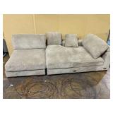 Lindyn 2-Piece Modular Loveseat with Chaise (Missing An Arm And 2 Pillows) 99x43x28