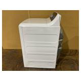 GE 7.4 cu. ft. White Commercial Gas Dryer with Built-In Coinless Payment System 44 in. H x 27 in. W x 30-1/2 in. D