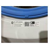 GE Profile with Pet Hair Removal White Ventless All-In-One Washer Dryer Combo  Not Tested. Damaged Door Does Not Close.