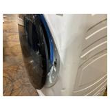 GE Profile with Pet Hair Removal White Ventless All-In-One Washer Dryer Combo  Not Tested. Damaged Door Does Not Close.