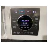 GE Profile with Pet Hair Removal White Ventless All-In-One Washer Dryer Combo  Not Tested. Damaged Door Does Not Close.