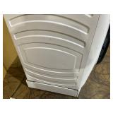 GE Profile with Pet Hair Removal White Ventless All-In-One Washer Dryer Combo  Not Tested. Damaged Door Does Not Close.