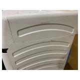 GE Profile with Pet Hair Removal White Ventless All-In-One Washer Dryer Combo  Not Tested. Damaged Door Does Not Close.