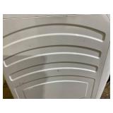 GE Profile with Pet Hair Removal White Ventless All-In-One Washer Dryer Combo  Not Tested. Damaged Door Does Not Close.