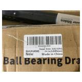 SHUHANG 10 Pair Full Extension Drawer Slides 8 10 12 14 16 18 20 22 24 Inch 100 lb Load Capacity Side Mount Ball Bearing Rails Cabinet Dresser Glides Wardrobe Kitchen Trash Can Slider Runners Black