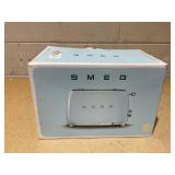 SMEG 2 Slice Toaster with 6 Presets and Defrost Function and Removable Crumb Tray (Cream)