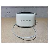 SMEG 2 Slice Toaster with 6 Presets and Defrost Function and Removable Crumb Tray (Cream)
