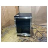 HOOURE 23.4 in. Single Zone 180 Cans Beverage Cooler With 3 Removable Shelves, Built in Blue Light Stainless Steel YD150CB