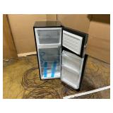 Vissani 4.5 cu. ft. 2-Door Mini Refrigerator in Platinum Steel with Freezer (Transit Damage)