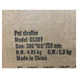 VEVOR Pet Stroller, 35 lbs Weight Capacity, Foldable Dog Cart, 3 Wheels Cats Carts with Mesh Windows and Cup Holders, Portable Pet Carrier Stroller with Brake, for Small to Medium Pets 38.98 x 32.68 x