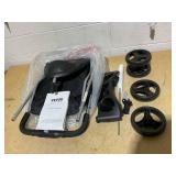 VEVOR Pet Stroller, 35 lbs Weight Capacity, Foldable Dog Cart, 3 Wheels Cats Carts with Mesh Windows and Cup Holders, Portable Pet Carrier Stroller with Brake, for Small to Medium Pets 38.98 x 32.68 x