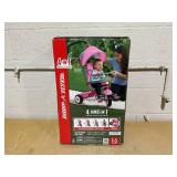 Radio Flyer Toddler Tricycle Bike and Stroller with Adjustable Seat, for 1 to 5 Years Old, Pink - Compact and Lightweight Pram Trike for Toddlers